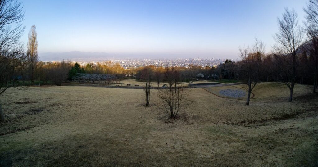 西蔵王公園から望む山形市街地